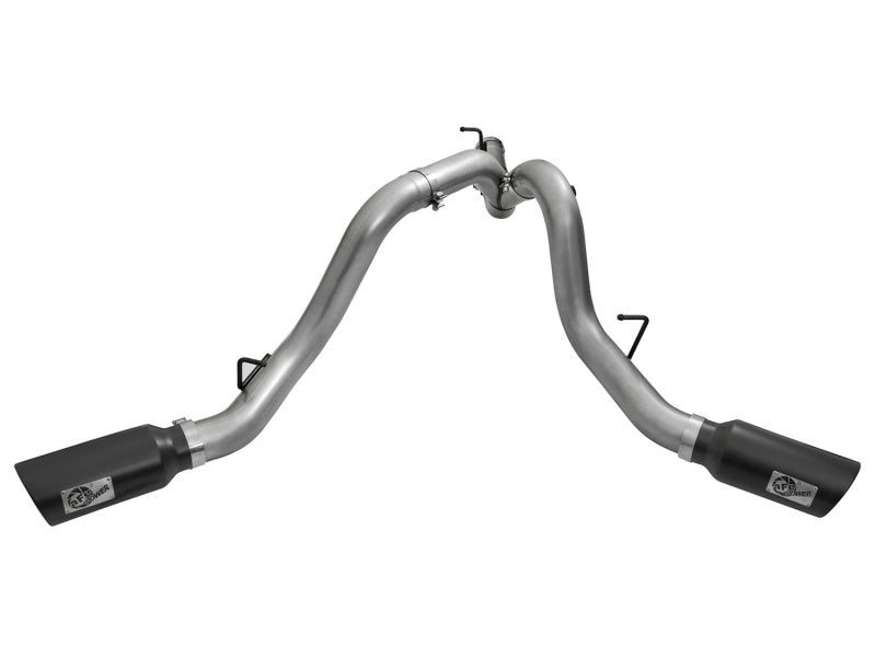 aFe LARGE Bore HD 4in Dual DPF-Back SS Exhaust w/Black Tip 16-17 GM Diesel Truck V8-6.6L (td) LML aFe LARGE Bore HD 4in Dual DPF-Back SS Exhaust w/Black Tip 16-17 GM Diesel Truck V8-6.6L (td) LML