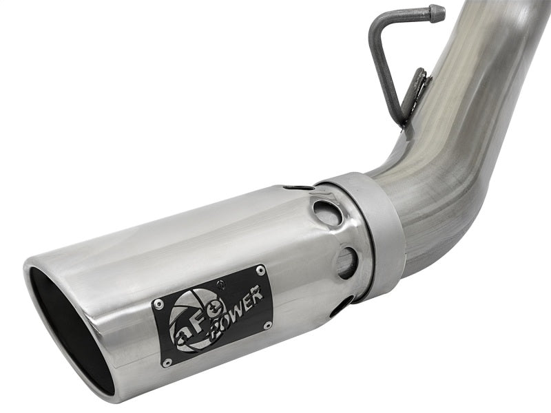 aFe Large Bore-HD 4in 409-SS DPF-Back Exhaust w/Dual Polished Tips 2017 GM Duramax V8-6.6L (td) L5P aFe Large Bore-HD 4in 409-SS DPF-Back Exhaust w/Dual Polished Tips 2017 GM Duramax V8-6.6L (td) L5P