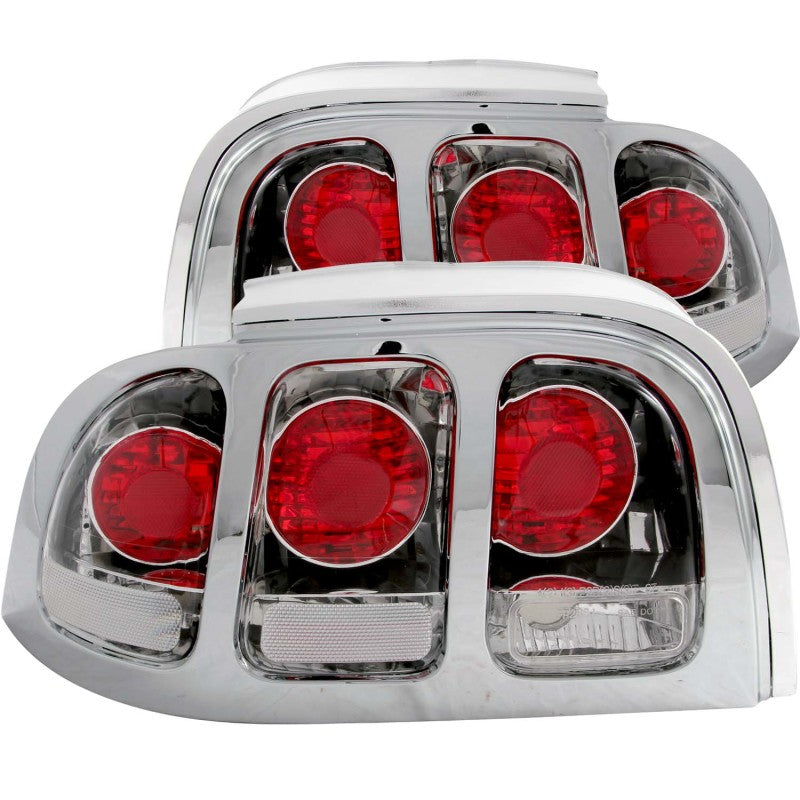 ANZO 1994-1998 Ford Mustang Taillights Chrome ANZO 1994-1998 Ford Mustang Taillights Chrome