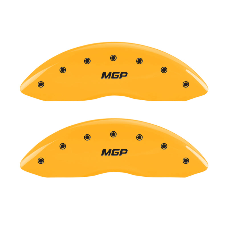 MGP 4 Caliper Covers Engraved Front & Rear MGP Yellow Finish Black Char 2004 Cadillac Escalade EXt MGP 4 Caliper Covers Engraved Front & Rear MGP Yellow Finish Black Char 2004 Cadillac Escalade EXt