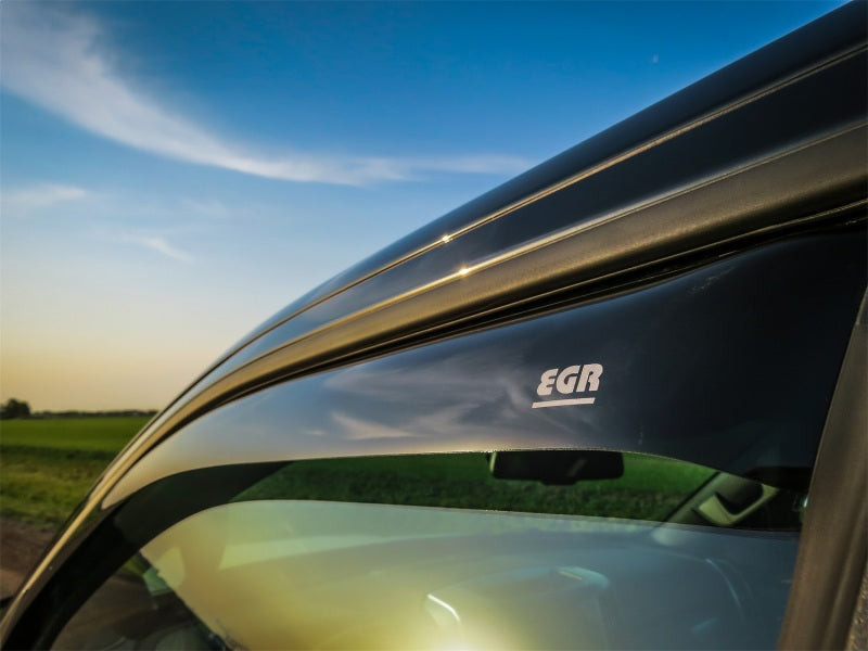 EGR 2019 Dodge Ram 1500 Crew Cab Tape-On Window Visors Set of 4 - Dark Smoke EGR 2019 Dodge Ram 1500 Crew Cab Tape-On Window Visors Set of 4 - Dark Smoke