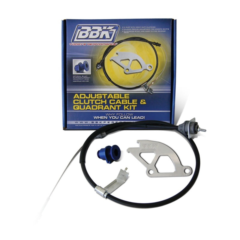 BBK 79-95 Mustang Adjustable Clutch Quadrant Cable And Firewall Adjuster Kit BBK 79-95 Mustang Adjustable Clutch Quadrant Cable And Firewall Adjuster Kit