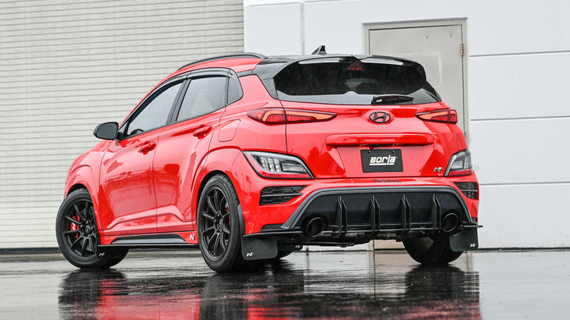 Borla 22-23 Hyundai Kona N 2.0L 4 CYL. Turbo AT/MT ATAK Catback Exhaust Black Chrome Borla 22-23 Hyundai Kona N 2.0L 4 CYL. Turbo AT/MT ATAK Catback Exhaust Black Chrome