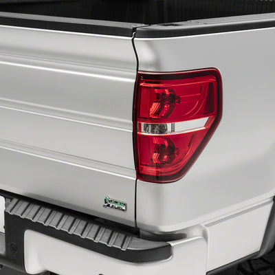 Raxiom 09-14 Ford F-150 Styleside Tail Lights- Chrome Housing - Red/Clear Lens