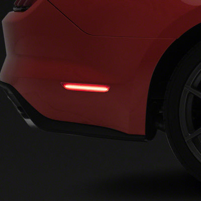 Raxiom 15-23 Ford Mustang Axial Series LED Side Marker Lights Rear- Red