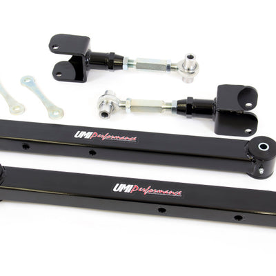 UMI Performance 78-96 GM B-Body Boxed Lower Control Arm & Adjustable Upper Control Arm Kit
