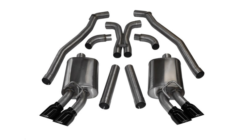 Corsa 2012-2015 Chevrolet Camaro Coupe ZL1 6.2L V8 Black Sport Cat-Back + XO Exhaust Corsa 2012-2015 Chevrolet Camaro Coupe ZL1 6.2L V8 Black Sport Cat-Back + XO Exhaust