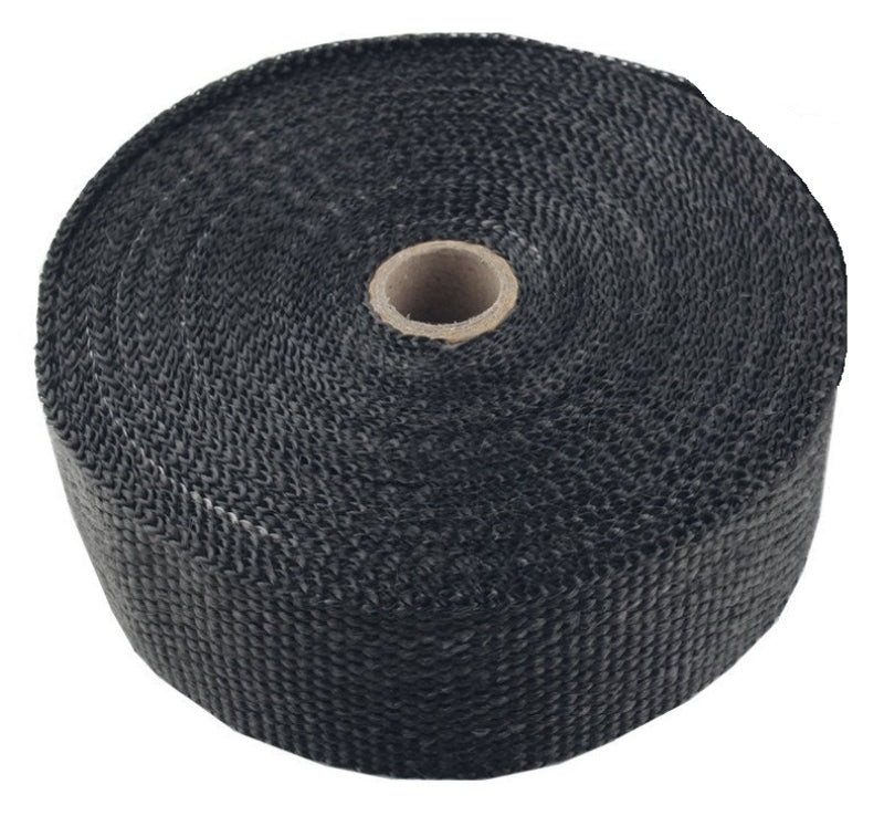 Torque Solution Fiberglass Exhaust Wrap Universal 1inx50ft - Black Torque Solution Fiberglass Exhaust Wrap Universal 1inx50ft - Black