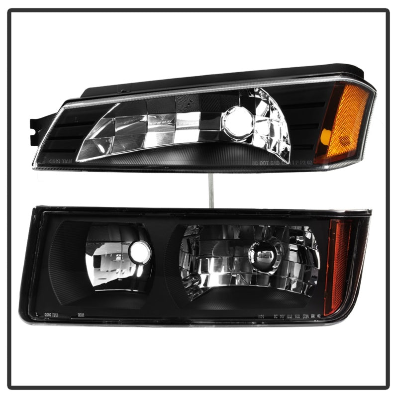 xTune 02-06 Chevy Avalanche w/Cladding OEM Bumper Light & Headlights - (BLACK) (HD-JH-CAVA02-SET-BK) xTune 02-06 Chevy Avalanche w/Cladding OEM Bumper Light & Headlights - (BLACK) (HD-JH-CAVA02-SET-BK)