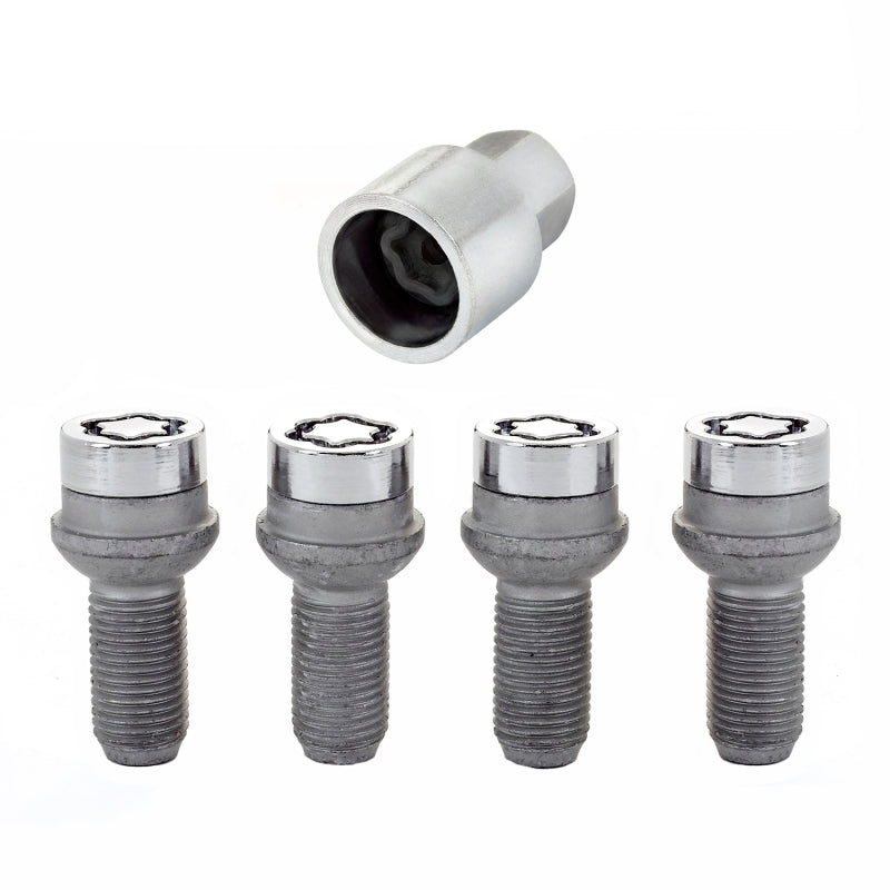 McGard Wheel Lock Bolt Set - 4pk. (Radius Seat) M14X1.5 / 17mm Hex / 27.0mm Shank Length - Chrome McGard Wheel Lock Bolt Set - 4pk. (Radius Seat) M14X1.5 / 17mm Hex / 27.0mm Shank Length - Chrome