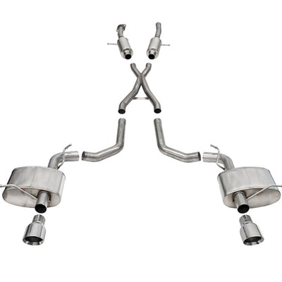 Corsa 2018-2025 Dodge Durango SRT 392 Cat-Back 2.75in Dual Rear Exit Sport 4.5in Polished Tips