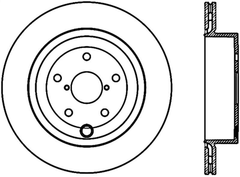 StopTech 08-16 Subaru Impreza WRX STI Right Rear Slotted Cyro Brake Rotor StopTech 08-16 Subaru Impreza WRX STI Right Rear Slotted Cyro Brake Rotor