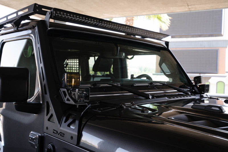 DV8 Offroad 2018+ Jeep Wrangler JLO A Pillar Dual Light Pod Mounts DV8 Offroad 2018+ Jeep Wrangler JLO A Pillar Dual Light Pod Mounts