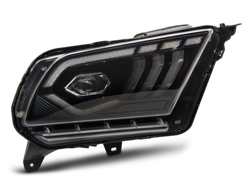 Raxiom 10-12 Ford Mustang w/ Factory Halogen LED Projector Headlights- Blk Housing (Clear Lens) Raxiom 10-12 Ford Mustang w/ Factory Halogen LED Projector Headlights- Blk Housing (Clear Lens)