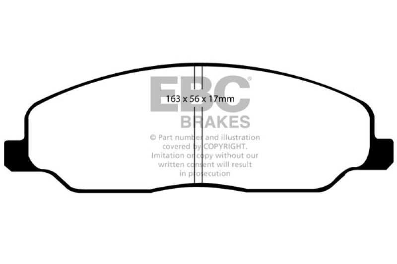EBC 05-10 Ford Mustang 4.0 Yellowstuff Front Brake Pads EBC 05-10 Ford Mustang 4.0 Yellowstuff Front Brake Pads