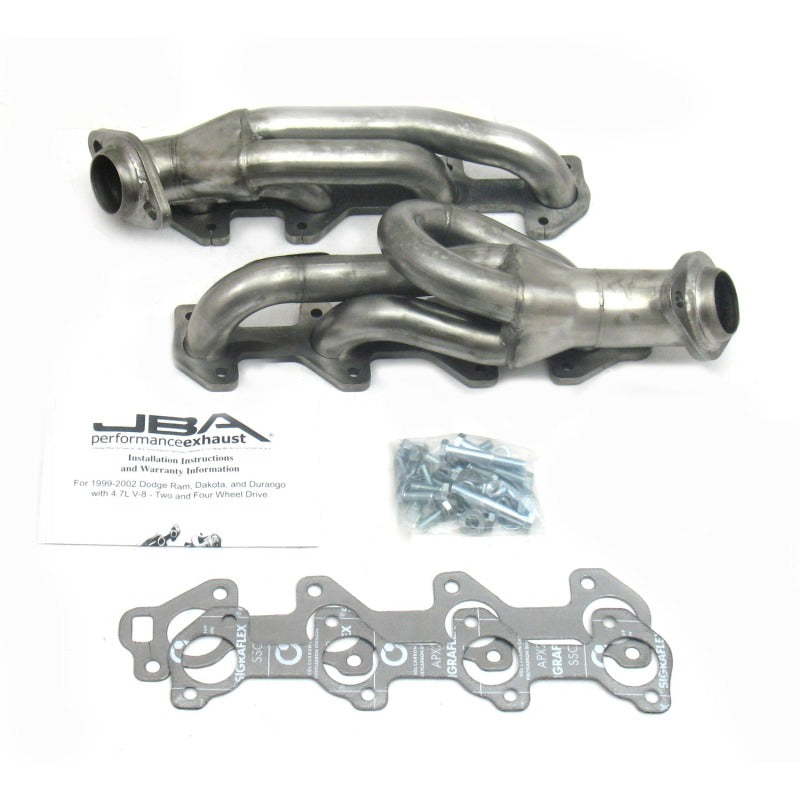 JBA 04-07 Dodge Dakota 4.7L PowerTech 1-1/2in Primary Raw 409SS Cat4Ward Header JBA 04-07 Dodge Dakota 4.7L PowerTech 1-1/2in Primary Raw 409SS Cat4Ward Header