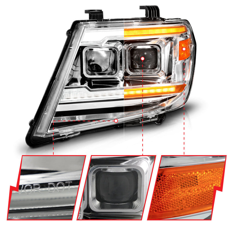 ANZO 09-20 Nissan Frontier Chrome Projector Plank Style DRL w/ Switchback & Sequential LED DRL ANZO 09-20 Nissan Frontier Chrome Projector Plank Style DRL w/ Switchback & Sequential LED DRL
