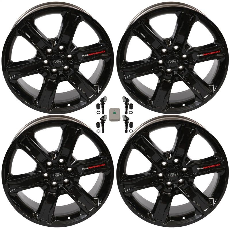 Ford Racing 15-23 F-150 22x9.5in Wheel Kit - Gloss Black Ford Racing 15-23 F-150 22x9.5in Wheel Kit - Gloss Black
