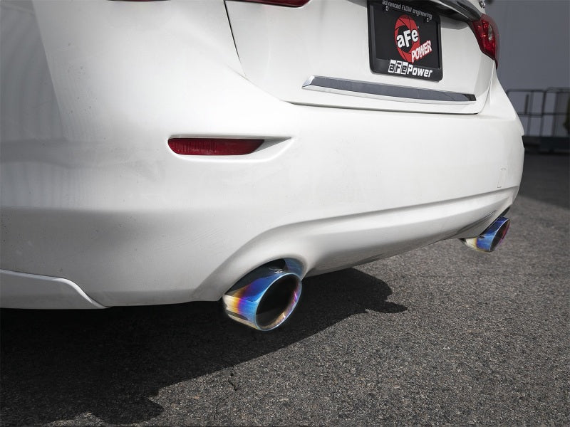 aFe Takeda 2.5in 304 SS Axle-Back Exhaust w/ Blue Flame Tips 16-18 Infiniti Q50 V6-3.0L (tt) aFe Takeda 2.5in 304 SS Axle-Back Exhaust w/ Blue Flame Tips 16-18 Infiniti Q50 V6-3.0L (tt)