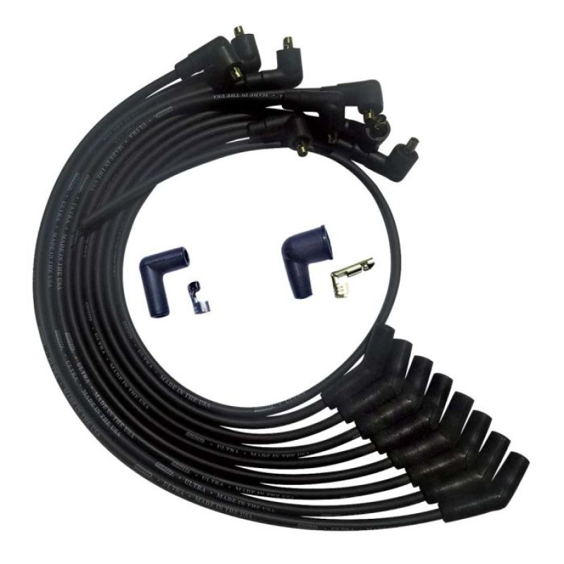 Moroso SB Ford 260289302 135 Deg Plug End Non-HEI Unsleeved Ultra Spark Plug Wire Set - Black Moroso SB Ford 260289302 135 Deg Plug End Non-HEI Unsleeved Ultra Spark Plug Wire Set - Black