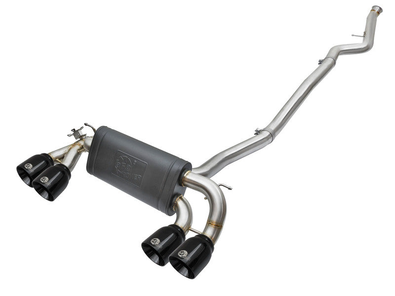 aFe 16-18 BMW M2 L6-3.0L MACH Force-Xp 3in to 2.5in 304 SS Cat-Back Exhaust System-Quad Black Tips aFe 16-18 BMW M2 L6-3.0L MACH Force-Xp 3in to 2.5in 304 SS Cat-Back Exhaust System-Quad Black Tips
