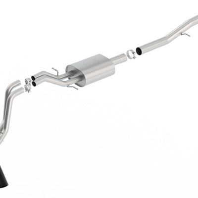 Borla 14+ Chevy Silverad1500 EC STD/CC Short 143.5in WB ATAK Cat-Back Exhaust w/ Black Chrome Tip
