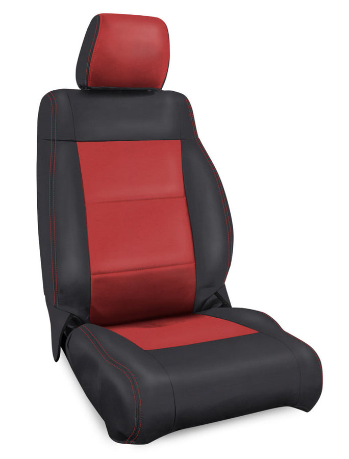 PRP 07-10 Jeep Wrangler JK Front Seat Covers/2 door or 4 door (Pair) - Black/Red PRP 07-10 Jeep Wrangler JK Front Seat Covers/2 door or 4 door (Pair) - Black/Red