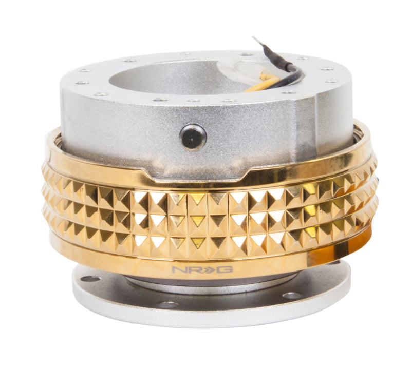 NRG Quick Release Kit - Pyramid Edition - Silver Body / Chrome Gold Pyramid Ring NRG Quick Release Kit - Pyramid Edition - Silver Body / Chrome Gold Pyramid Ring