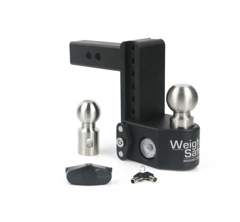 Weigh Safe 6in Drop Hitch w/Built-in Scale & 2in Shank (10K/15K GTWR) - Steel Weigh Safe 6in Drop Hitch w/Built-in Scale & 2in Shank (10K/15K GTWR) - Steel