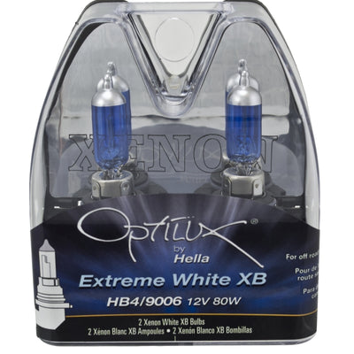 Hella Optilux XB White Halogen Bulbs HB4 12V 80W (2 pack)