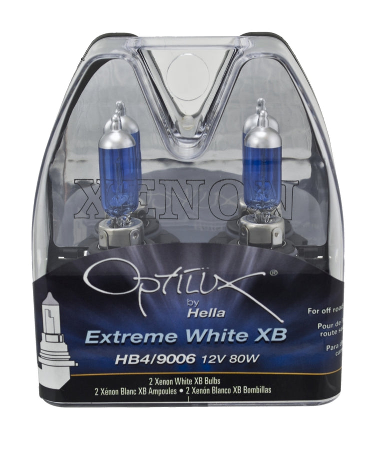 Hella Optilux XB White Halogen Bulbs HB4 12V 80W (2 pack) Hella Optilux XB White Halogen Bulbs HB4 12V 80W (2 pack)