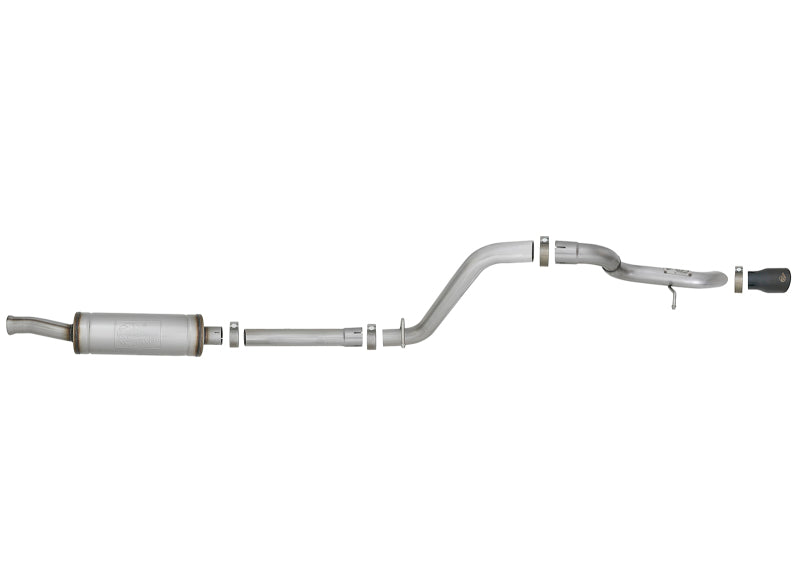 aFe MACH Force-Xp Axle-Back Hi-Tuck Exhaust System w/Black Tip 18-19 Jeep Wrangler (JL) V6 3.6L aFe MACH Force-Xp Axle-Back Hi-Tuck Exhaust System w/Black Tip 18-19 Jeep Wrangler (JL) V6 3.6L