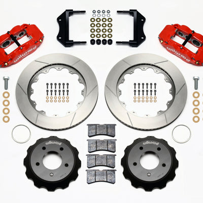 Wilwood Narrow Superlite 6R Front Hat Kit 14.00in Red 84-87 Corvette C4