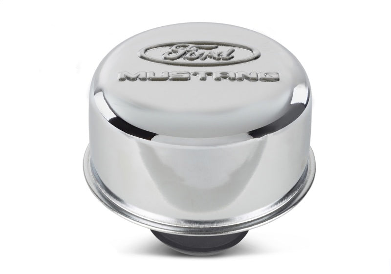 Ford Racing Chrome Breather Cap w/ Ford Mustang Logo Ford Racing Chrome Breather Cap w/ Ford Mustang Logo