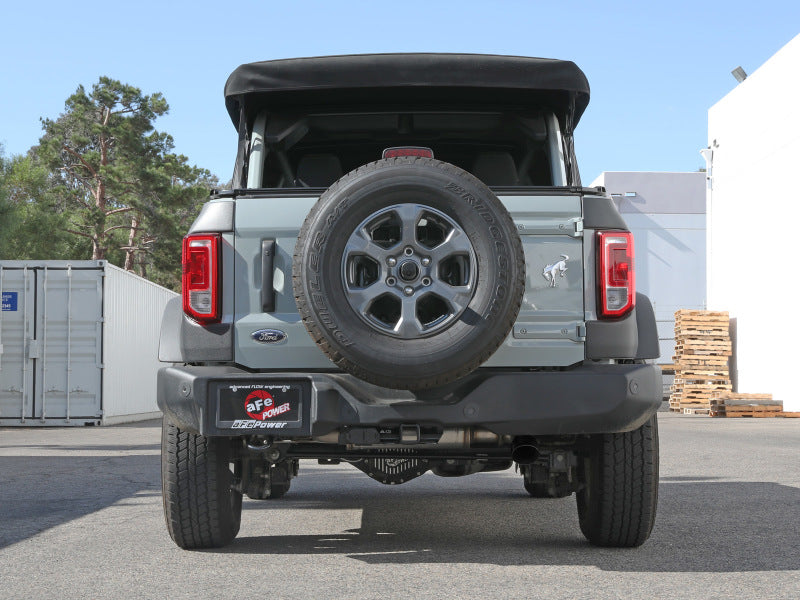 aFe Apollo GT 3in 409 SS Cat-Back Exhaust 2021 Ford Bronco L4-2.3L (t)/V6-2.7L (tt) w/ Black Tip aFe Apollo GT 3in 409 SS Cat-Back Exhaust 2021 Ford Bronco L4-2.3L (t)/V6-2.7L (tt) w/ Black Tip