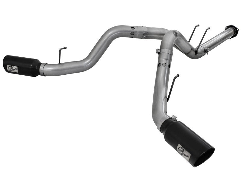 aFe Large Bore-HD 4in 409 Stainless Steel DPF-Back Exhaust w/Black Tip 15-16 Ford Diesel V8 Trucks aFe Large Bore-HD 4in 409 Stainless Steel DPF-Back Exhaust w/Black Tip 15-16 Ford Diesel V8 Trucks