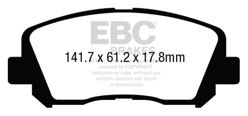EBC 15+ Chrysler 200 2.4 Redstuff Front Brake Pads EBC 15+ Chrysler 200 2.4 Redstuff Front Brake Pads