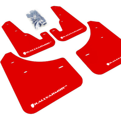 Rally Armor 04-09 Mazda3/Speed3 Red UR Mud Flap w/ White Logo