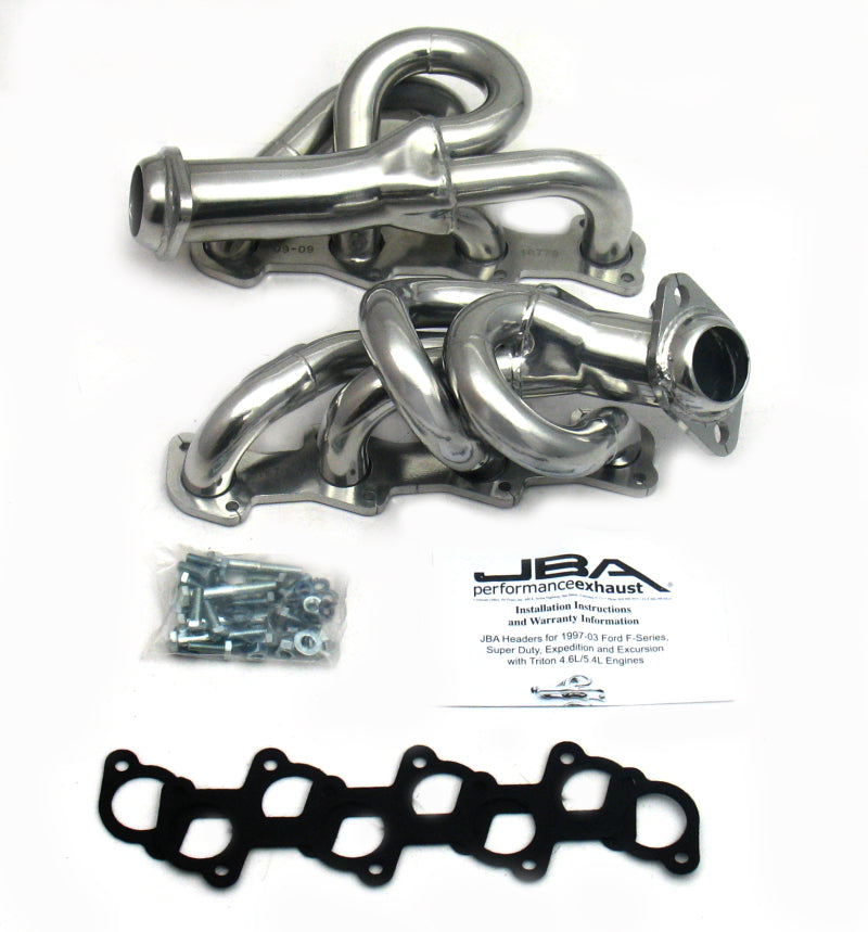 JBA 97-03 Ford F-150 4.6L 2V 1-1/2in Primary Silver Ctd Cat4Ward Header JBA 97-03 Ford F-150 4.6L 2V 1-1/2in Primary Silver Ctd Cat4Ward Header