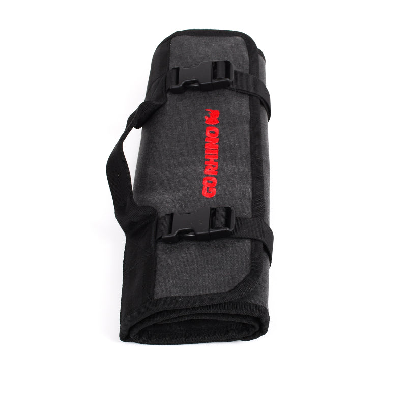 Go Rhino XVenture Gear Tool Wrench Roll - Large (4x4in. Closed) 12oz Waxed Canvas - Black Go Rhino XVenture Gear Tool Wrench Roll - Large (4x4in. Closed) 12oz Waxed Canvas - Black