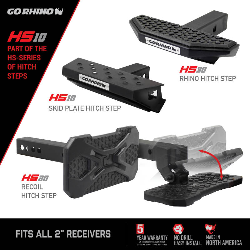 Go Rhino HS-10 Hitch Skid Step Go Rhino HS-10 Hitch Skid Step