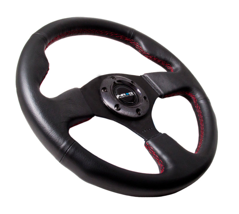 NRG Reinforced Steering Wheel (320mm) Leather w/Red Stitch NRG Reinforced Steering Wheel (320mm) Leather w/Red Stitch
