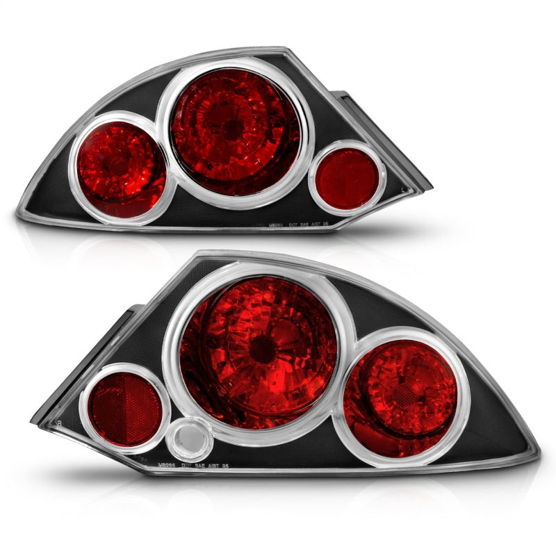 ANZO 2000-2005 Mitsubishi Eclipse Taillights Black ANZO 2000-2005 Mitsubishi Eclipse Taillights Black