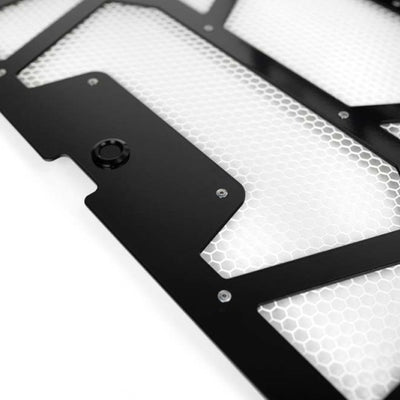 Agency Power 14-18 Polaris RZR XP 1000 / XP Turbo Vented Engine Cover - Gloss Black/White Mesh