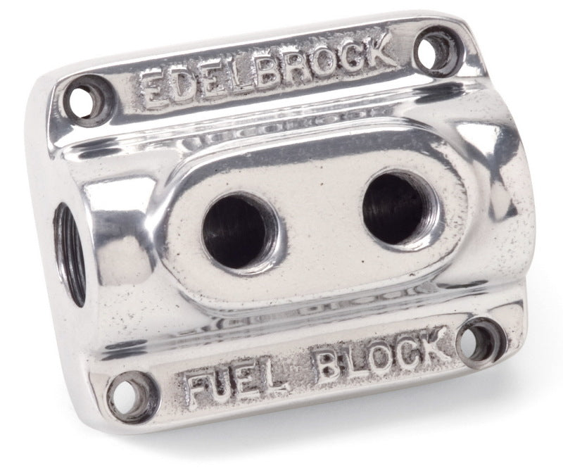 Edelbrock Polished Fuel Block Dual Carb Edelbrock Polished Fuel Block Dual Carb