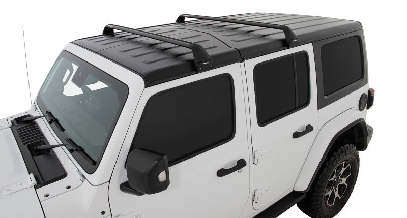 Rhino-Rack 07-22 Jeep Wrangler JK/JL 4 Door Hard Top Vortex SG 2 Bar Roof Rack - Black Rhino-Rack 07-22 Jeep Wrangler JK/JL 4 Door Hard Top Vortex SG 2 Bar Roof Rack - Black