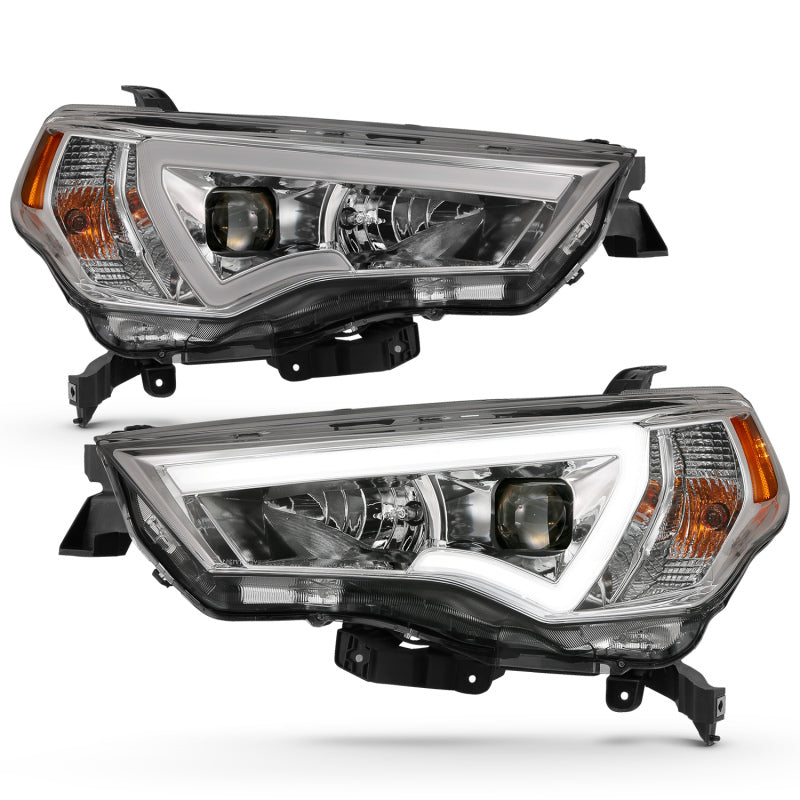 ANZO 14-18 Toyota 4 Runner Plank Style Projector Headlights Chrome w/ Amber ANZO 14-18 Toyota 4 Runner Plank Style Projector Headlights Chrome w/ Amber
