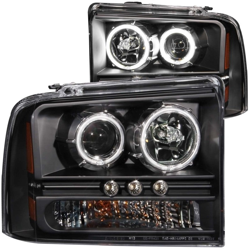 ANZO 2005-2007 Ford Excursion Projector Headlights w/ Halo Black w/ LED Strip (CCFL) 1pc ANZO 2005-2007 Ford Excursion Projector Headlights w/ Halo Black w/ LED Strip (CCFL) 1pc