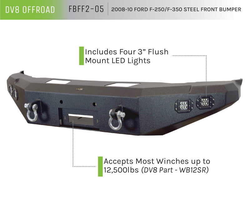 DV8 Offroad 08-10 Ford F-250/F-350 Front Bumper DV8 Offroad 08-10 Ford F-250/F-350 Front Bumper