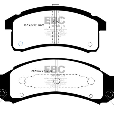 EBC 92-93 Buick Le Sabre (FWD) 3.8 Ultimax2 Front Brake Pads